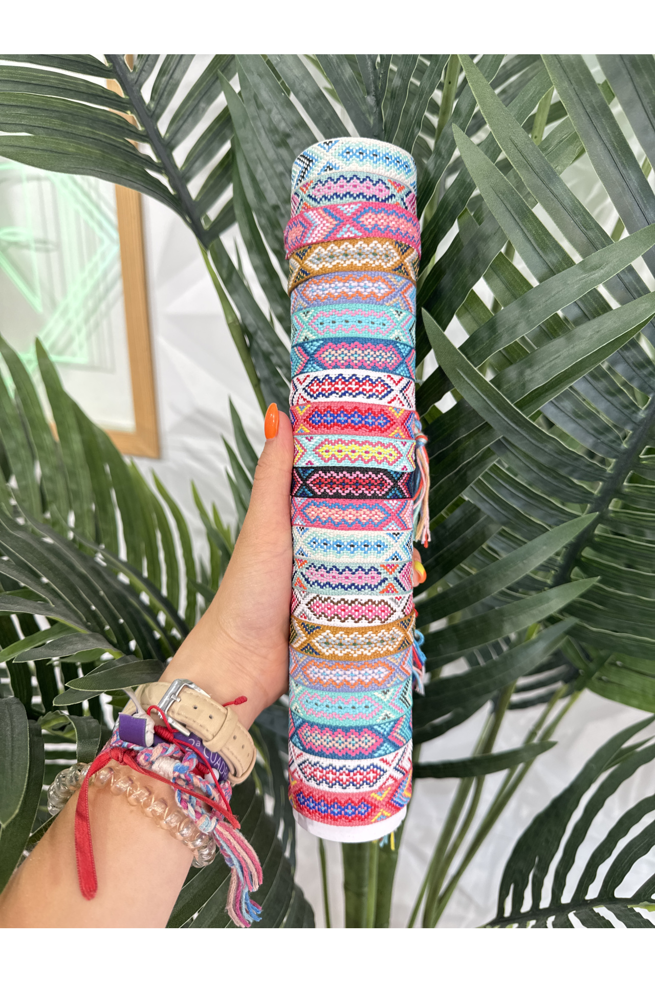 PULSERA TELA COLORES