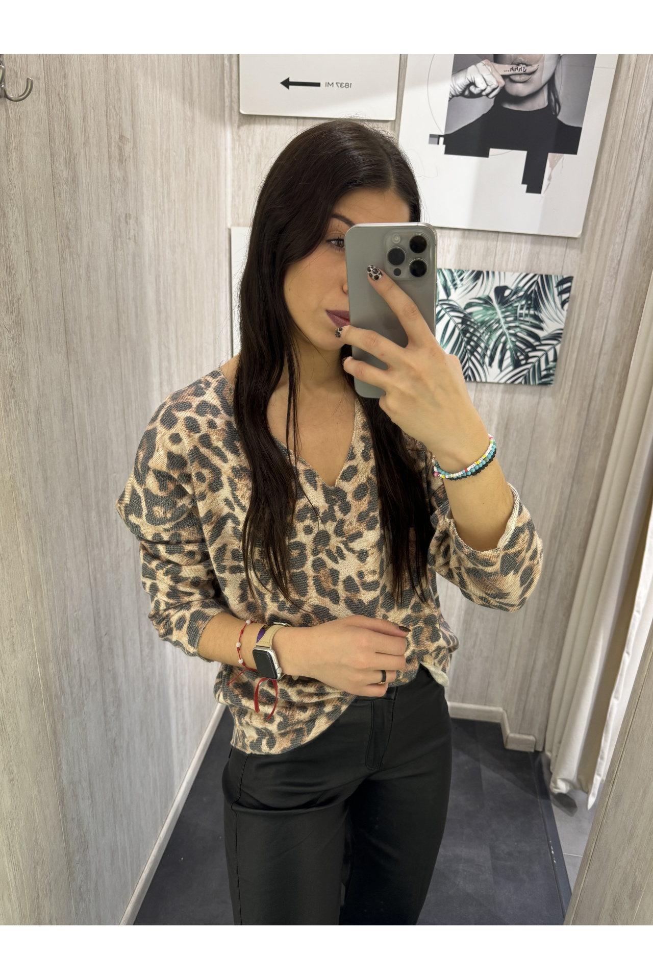 CAMISETA LEOPARDO BRILLO