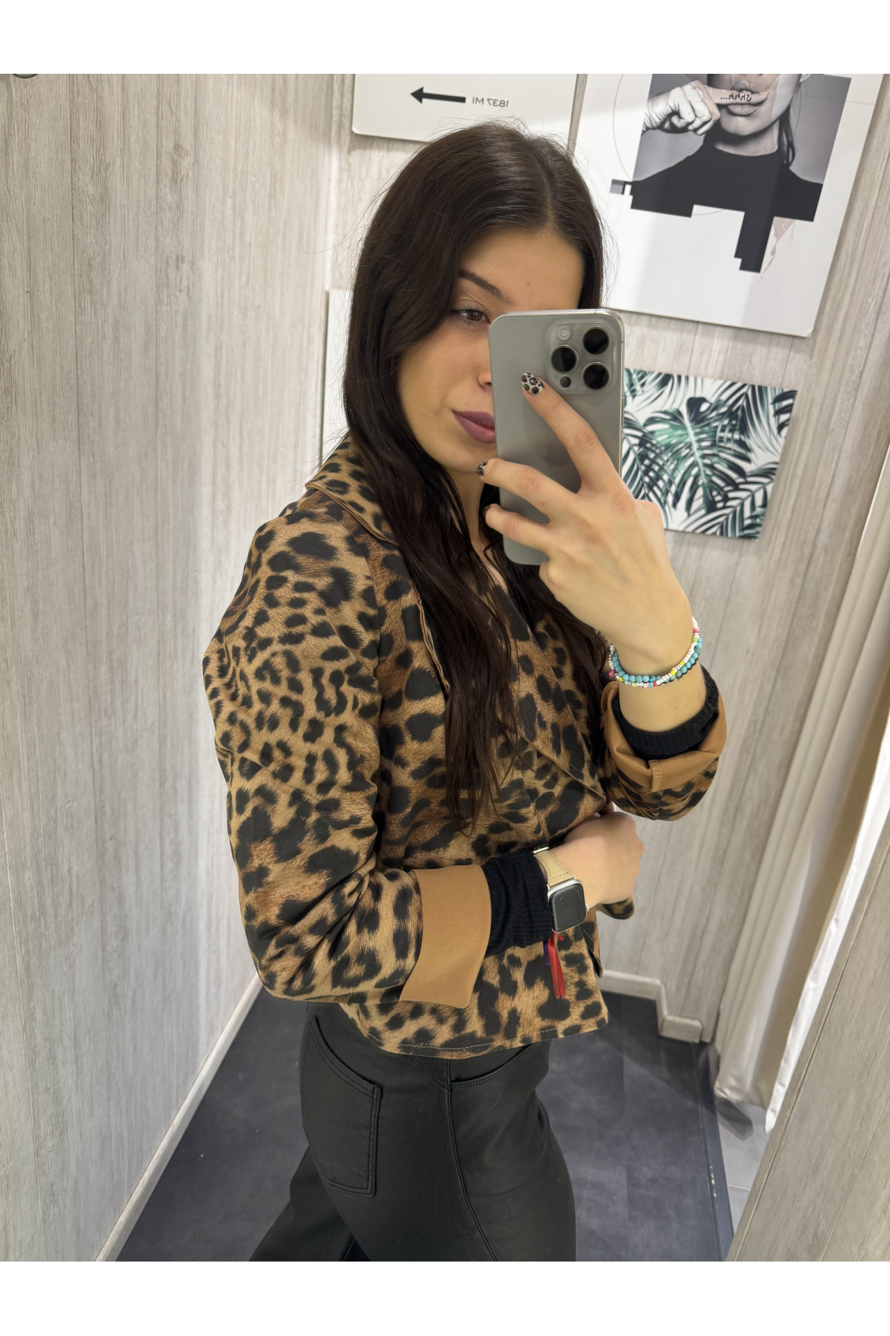 CHAQUETA ANTE LEOPARDO