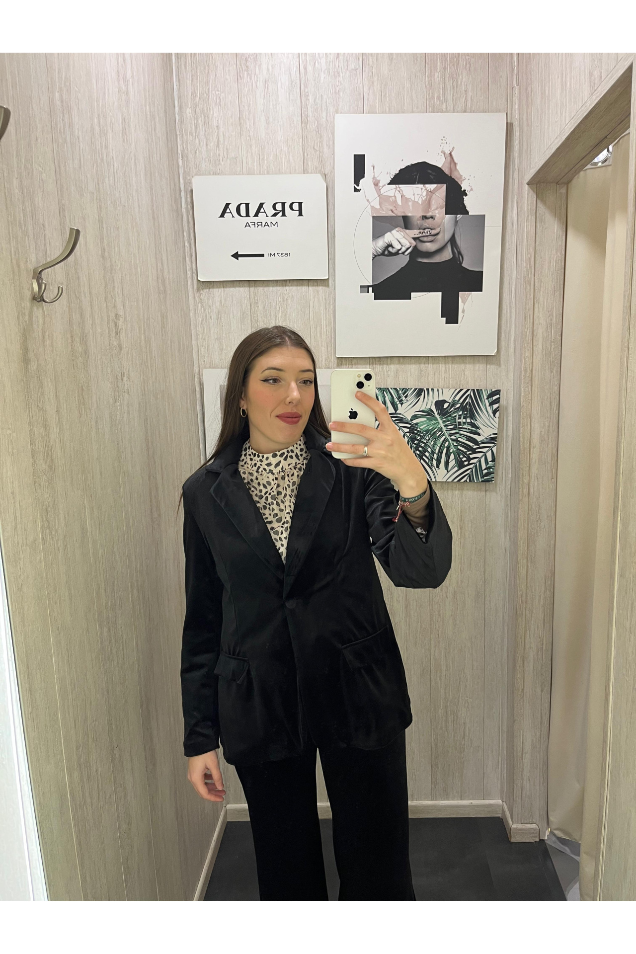 BLAZER BÁSICA TERCIOPELO NEGRO